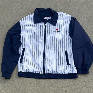 Vintage Pierre Cardin Sports Club Paris Pinstripe Windbreaker, size XL